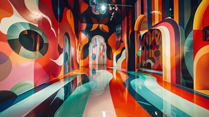 The contemporary art exhibit mesmerizes with avant-garde installations, a fusion of colors and forms that challenge traditional perceptions and invite viewers into a realm of artistic exploration