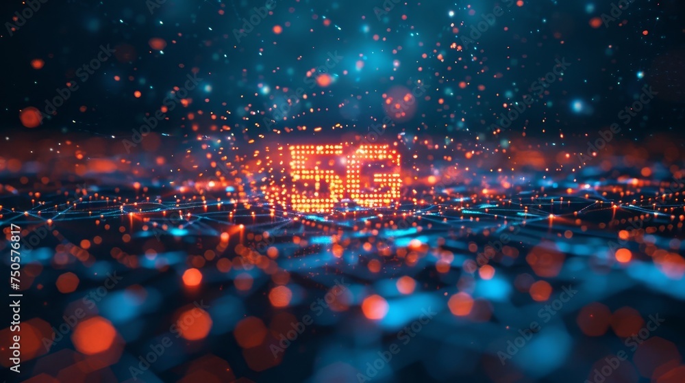 Poster future of mobile connectivity with 5g, exploring its implications for digital innovation and global 