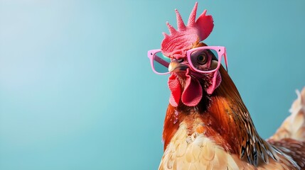 portrait of a rooster - obrazy, fototapety, plakaty