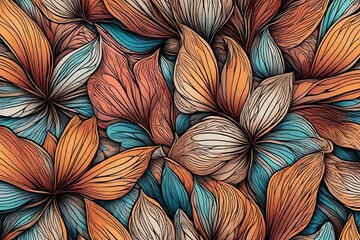 Abstract petals,Vibrant Abstract Swirling Colors