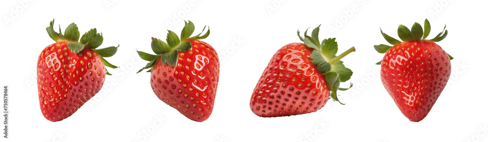 Canvas Prints set of strawberries isolated on transparent background