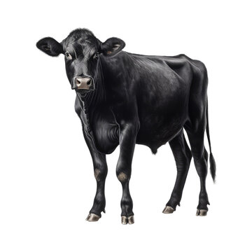 Beautiful cow looking isolated on white.