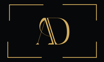 AD, DA, A, D, Abstract Letters Logo Monogram