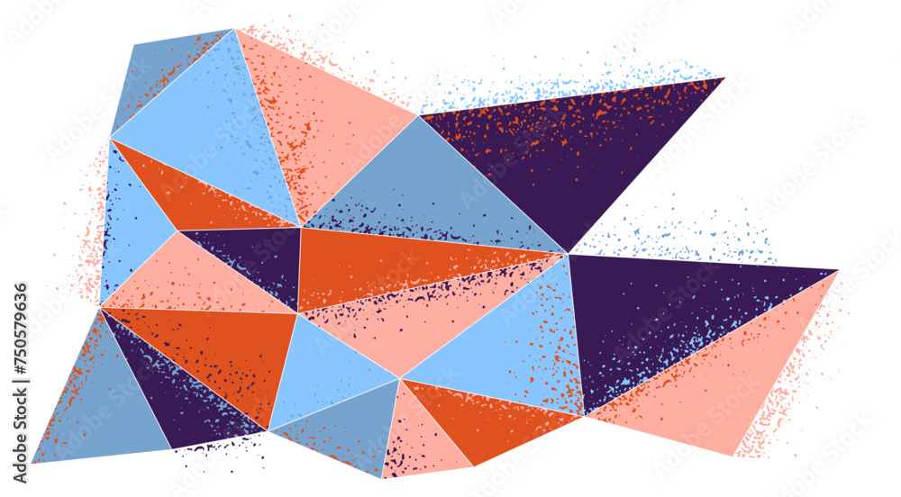 Poster abstract vector background low poly triangles style, polygonal geometric wallpaper dynamic art, arti