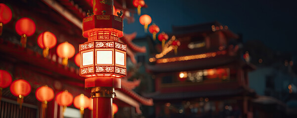 Asian Decorative Light - Chinese lantern - obrazy, fototapety, plakaty