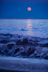 Moonrise on the bay of Malaga	