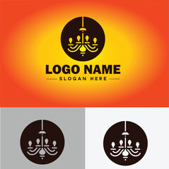 Lamp Logo bulb Light icon Company brand business logo template editable vector
