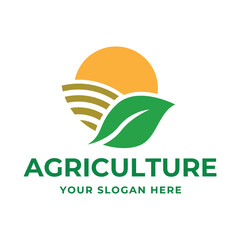 farm logo template. Logo template for agro company on white background