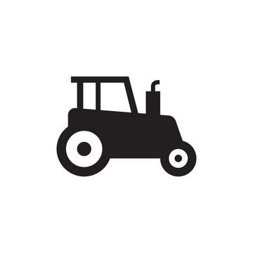Tractor vector icon isolated on white background