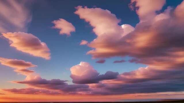 Experience the enchanting transformation of dawn as clouds weave intricate patterns across the sky in this captivating time lapse.
