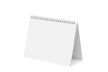 desk calendar isolated on white with clipping path