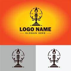 Lamp Logo bulb Light icon Company brand business logo template editable vector