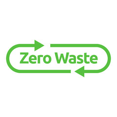 Zero waste labels. Green eco friendly label