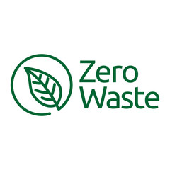 Zero waste labels. Green eco friendly label