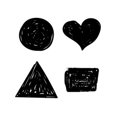 Set of Grunge Stamps isolated on white background, Vector Illustration eps 10