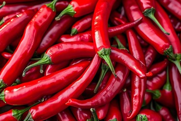 Pile of red chili peppers