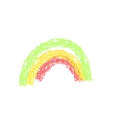 Rainbow Drawn with Crayons