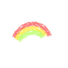 Rainbow Drawn with Crayons