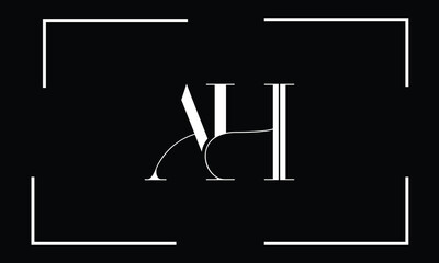 AH, HA, A, H, Abstract Letters Logo Monogram