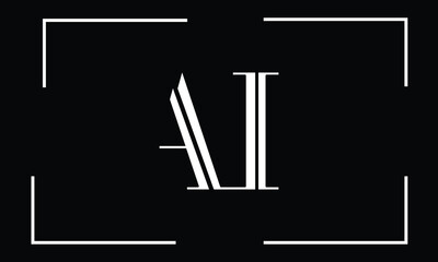 AI, IA, A, I, Abstract Letters Logo Monogram