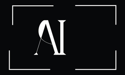 AI, IA, A, I, Abstract Letters Logo Monogram
