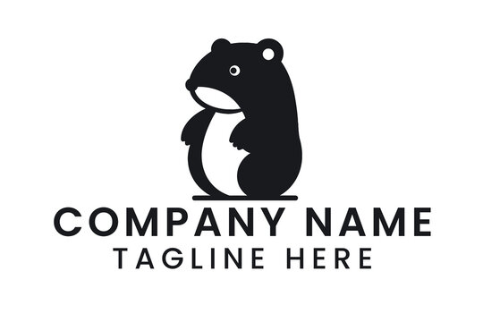image of a squirrel bear Minimal Vector Logo Design Tshirt Sublimation Illustration design	