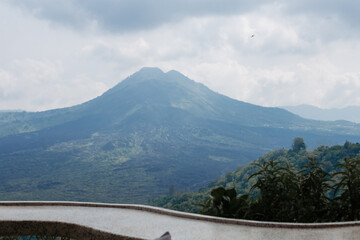 Beautiful view of Batur volcano in the morning	