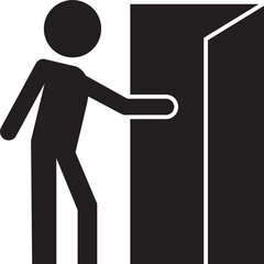 Person Opening Door Icon