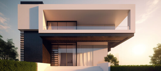 Fototapeta premium minimalist luxury elite house 117