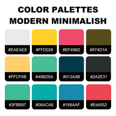 Table color shades. Fashion Trend Color guide palette 2024 - 2025. An example of a color palette vector. Color palette for fashion designers, fashion business, garments, and paints companies