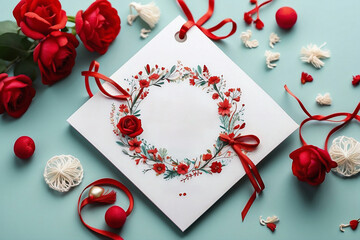 Martisor Day Template Background for Social Media, Space for Text
