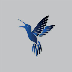 Fototapeta premium hummingbird modern logo design vector template 