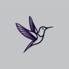 hummingbird modern logo design vector template  
