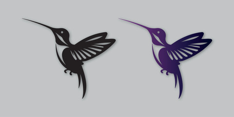 hummingbird modern logo design vector template  
