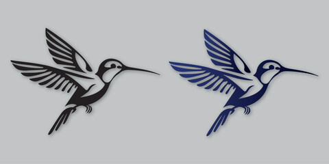hummingbird modern logo design vector template  
