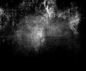 Black and white grunge damaged background, old wall, scratched texture - 750590805