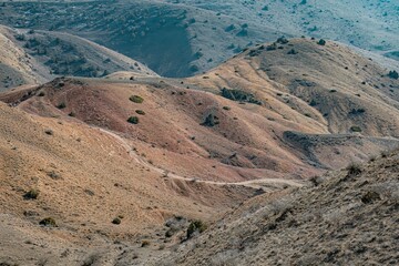 volcanic landscape in island
