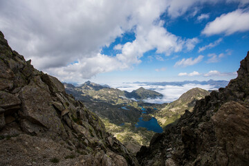 Summer landscape in Aiguestortes and Sant Maurici National Park, Spain