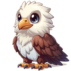 Naklejka premium Cute Bald Eagle Sticker Clipart