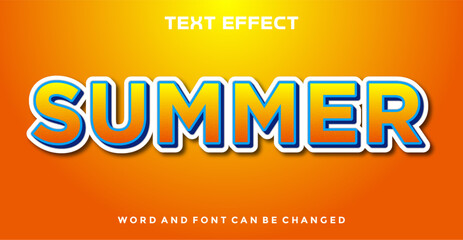 Summer editable text effect