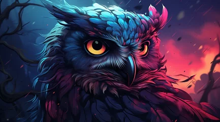 Poster a close up of an owl © Oleg