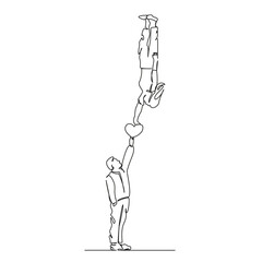 loving couple with heart