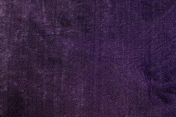 Texture of fabric. Dark purple old velvet fabric texture used as background. Violet background....