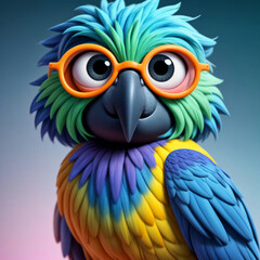 parrot wearing sunglasses, generative AI