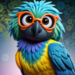 parrot wearing sunglasses, generative AI