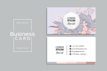 visiting card or business card set. Flyer template design.	
