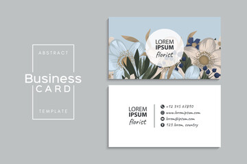 visiting card or business card set. Flyer template design.	
