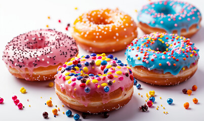 Gourmet Delight: Treat Yourself to Fragrant Fruity Donuts with Multi-colored Glaze