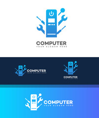 Computer Lab Logo Icon Brand Identity Sign Symbol Template 