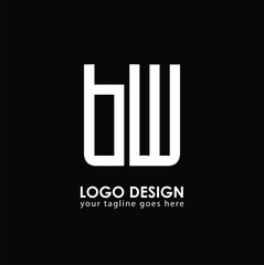 BW BW Logo Design, Creative Minimal Letter BW BW Monogram